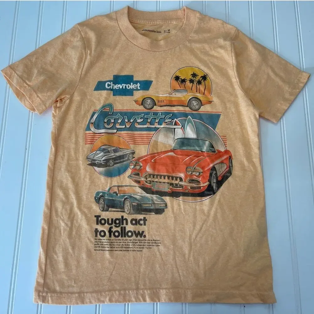 3 Abercrombie & Fitch Kids T Shirts Bundle Sponge Bob Chevy Size Boys 11/12‎